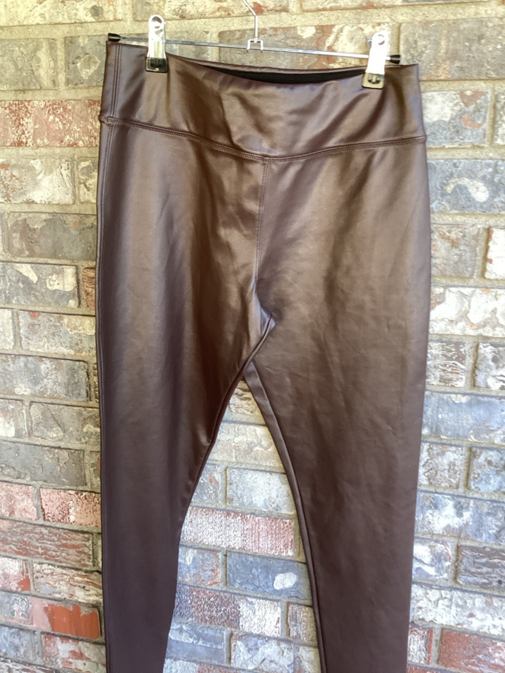 Nordstrom Faux Leather Leggings in Chestnut Brown